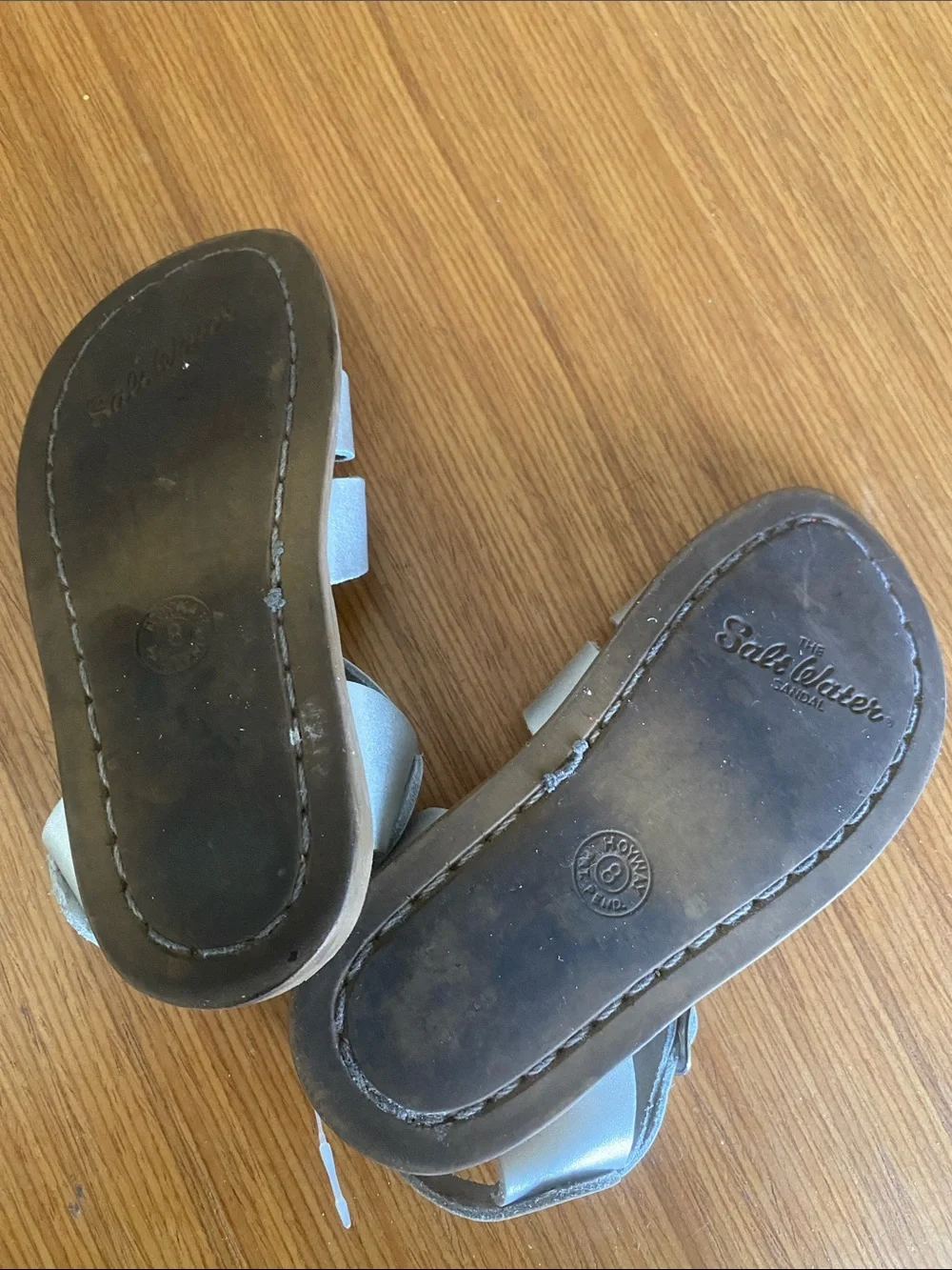 Salt water Sandals by Hoy Silver Toddler 8